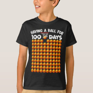 100 dagen school basketbal 100ste dag voor _3 t-shirt