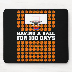 100 dagen school basketbal 100ste dag voor muismat