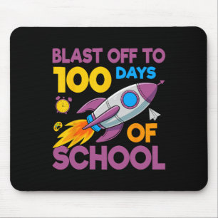 100 dagen school blaas af raket ruimte kinderen st muismat