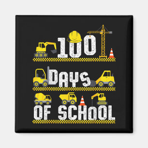 100 dagen school bouwwerktuig 100ste dag Bo Magneet