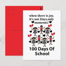 100 dagen school briefkaart