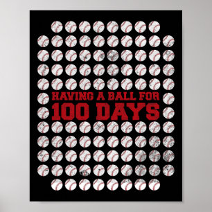 100 dagen school Bysebyll 100e dag van school kind Poster