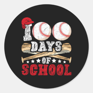 100 dagen school Bysebyll jongens kinderen leraar Ronde Sticker