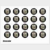 100 dagen school Bysebyll Ronde Sticker (Vel)