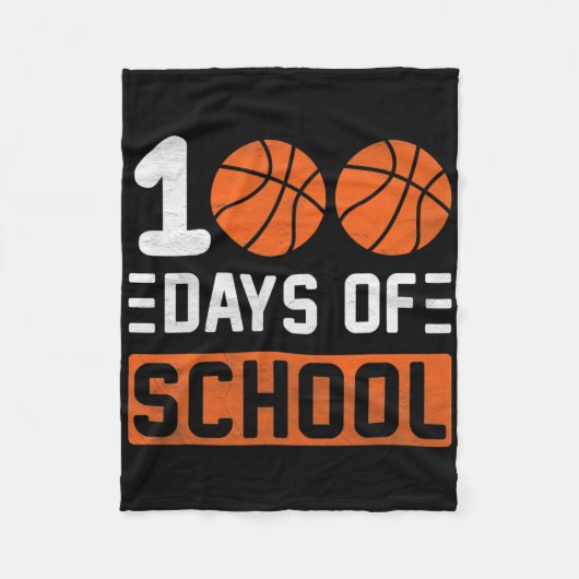 100 dagen school Bysketbyll 100ste schooldag Fleece Deken (Voorkant)