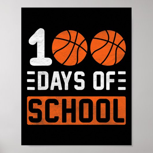 100 dagen school Bysketbyll 100ste schooldag Poster (Voorkant)