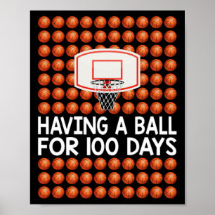 100 dagen school Bysketbyll voor jongens meisjes K Poster