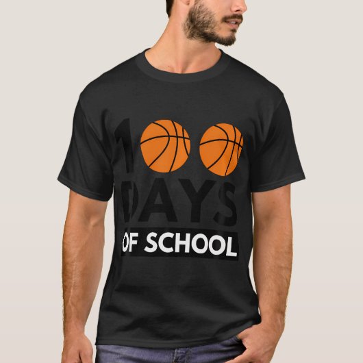 100 dagen School Cool basketbalspeler leraar T-shirt (Voorkant)