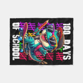 100 dagen school Cool dinosaurus skateboarden Fleece Deken (Voorkant (Horizontaal))