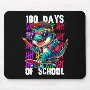 100 dagen school Cool dinosaurus skateboarden  Muismat