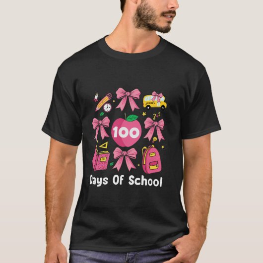 100 dagen School Coquette Bow 100e leraar T-shirt (Voorkant)