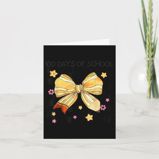 100 dagen school, Coquette Bow kleuterschool Kaart (Voorkant)