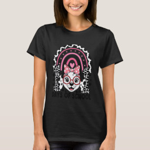 100 dagen school Dalmatische hond regenboog jongen T-shirt