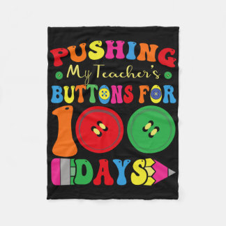 100 dagen school die de Buttonnen van mijn leraar  Fleece Deken