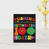100 dagen school die de Buttonnen van mijn leraar Kaart (Gele Bloem)