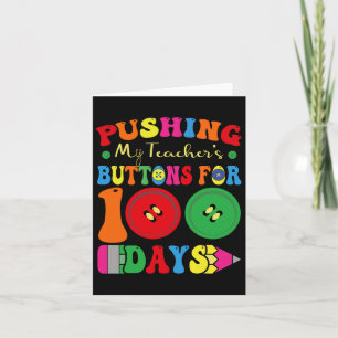 100 dagen school die de Buttonnen van mijn leraar Kaart