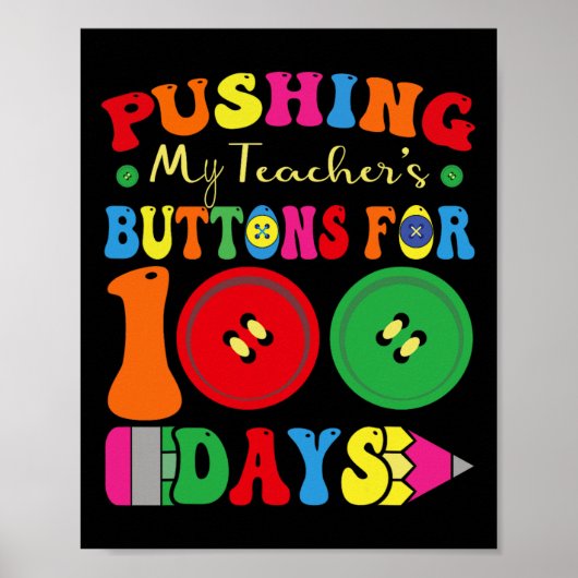 100 dagen school die de Buttonnen van mijn leraar  Poster (Voorkant)
