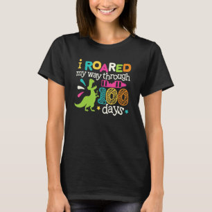 100 dagen school dinosaurus dino raar jongens kind t-shirt
