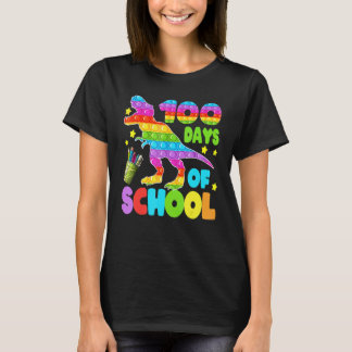 100 Dagen School Dinosaurus Pop het Onderwijzer Ki T-shirt
