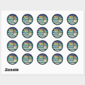 100 dagen school dinosaurus student leraar ronde sticker (Vel)