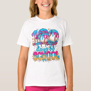 100 dagen school Drip T-shirt – honkbal ijs