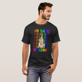 100 dagen school Duitse herder met bril T-shirt (Voorkant volledig)