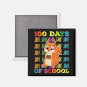 100 dagen school eekhoorn leraar magneet (Voorkant / Achterkant)