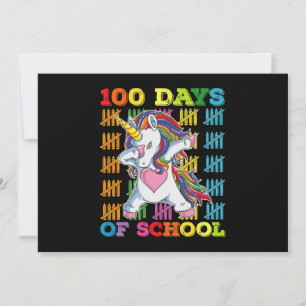 100 dagen school eenhoorn leraar kaart