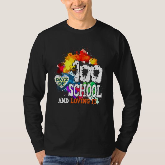100 dagen school en 100e dag meisje t-shirt (Voorkant)