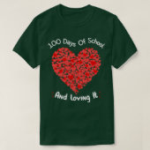 100 dagen school en het hart van het hart H T-shirt (Design voorkant)