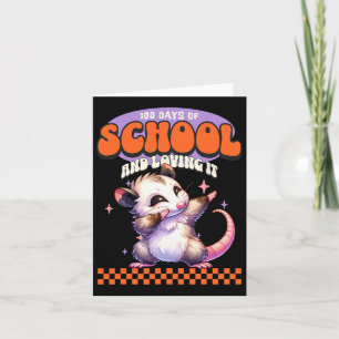 100 dagen school en het leuk vinden Dabbing opossu Kaart