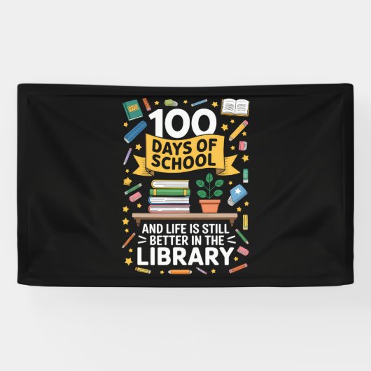 100 Dagen School En Het Leven Is Nog Steeds Beter Spandoek (Horizontaal)