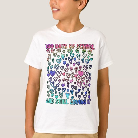 100 dagen school en ik vind het nog steeds leuk ha t-shirt (Voorkant)