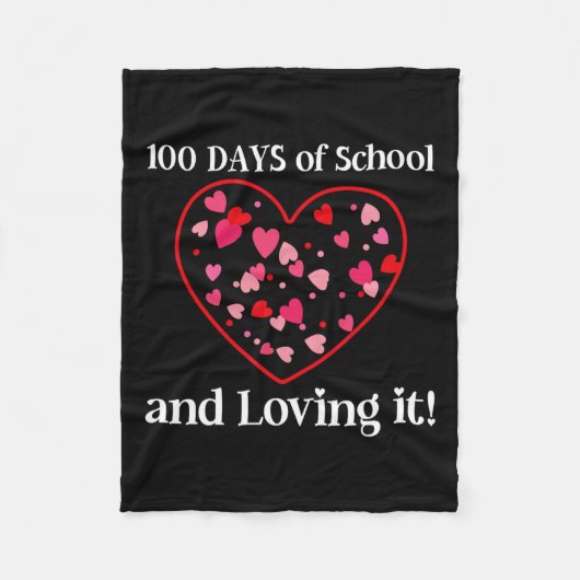 100 dagen school en liefdevolle IT-studenten lerar Fleece Deken (Voorkant)