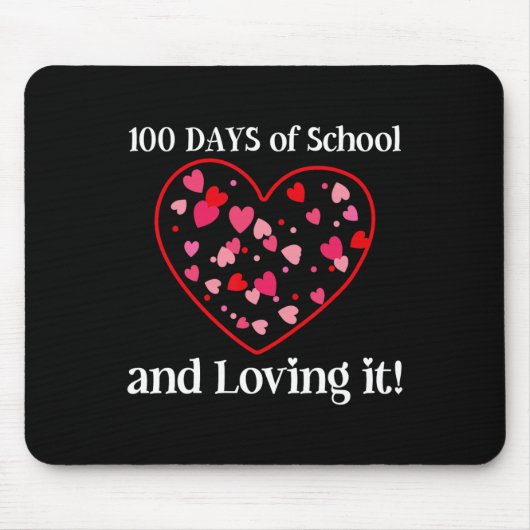 100 dagen school en liefdevolle IT-studenten lerar Muismat (Voorkant)