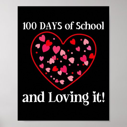 100 dagen school en liefdevolle IT-studenten lerar Poster (Voorkant)