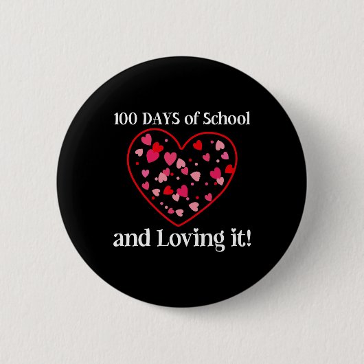 100 dagen school en liefdevolle IT-studenten lerar Ronde Button 5,7 Cm (Voorkant)