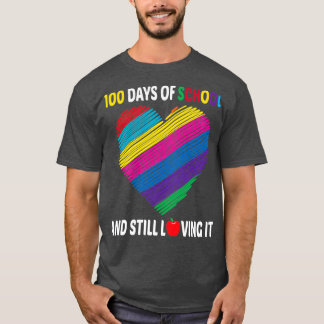 100 dagen school en nog steeds gelukkig t-shirt