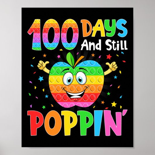 100 dagen school en nog steeds papaverwijn 100 dag poster (Voorkant)