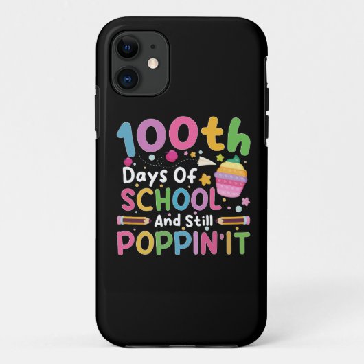 100 dagen school en nog steeds poppend meisje Case-Mate iPhone case (Achterkant)