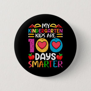 100 dagen school en nog steeds Poppin kleuterschoo Ronde Button 5,7 Cm