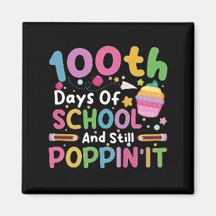100 dagen school en nog steeds poppin' meisje  magneet