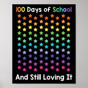 100 dagen school en nog steeds van houden Happy 10 Poster