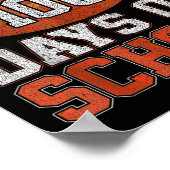 100 dagen school Football 100ste dag voor jongens Poster (Hoek)