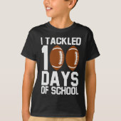 100 dagen School Football Design T-shirt (Voorkant)