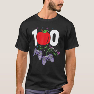 100 dagen school Gamer Videogames Leerling Docent T-shirt