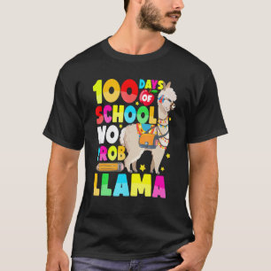 100 dagen school geen probleem lama gelukkige 100s t-shirt