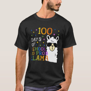 100 dagen school geen probleem lama Lama leraar 10 T-shirt
