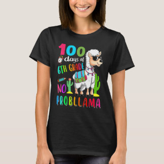 100 dagen school geen probllama 6 t-shirt