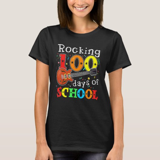 100 dagen school gelukkig 100e schooldag t-shirt (Voorkant)